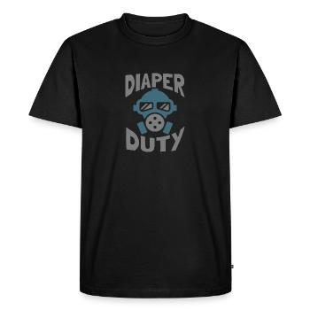 Changer la couche - T-shirt Premium bio Homme - noir - Devant - Nico (187cm)