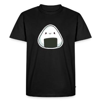 Chibi onigiri - T-shirt Premium bio Homme - noir - Devant - Nico (187cm)