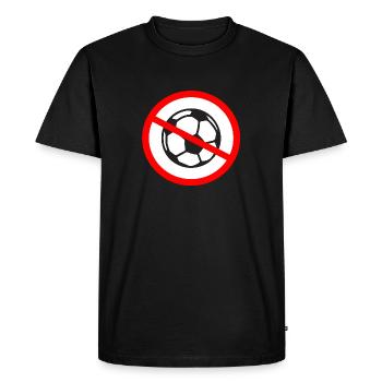 anti football interdiction de football ennuie ball cadeau - T-shirt Premium bio Homme - noir - Devant - Nico (187cm)