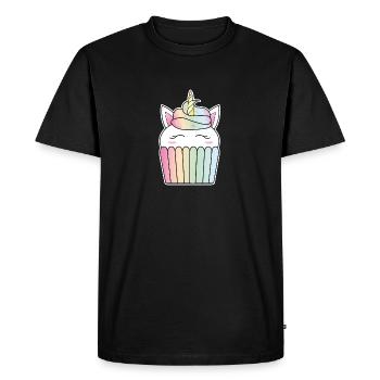 Tablier LGBT de cuisson au four de gâteau mignon de licorne - T-shirt Premium bio Homme - noir - Devant - Nico (187cm)