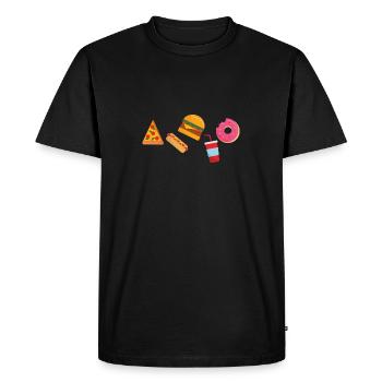 Food T-Shirt - T-shirt Premium bio Homme - noir - Devant - Nico (187cm)