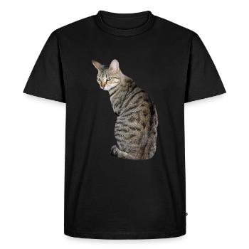 Chat, Chaton, Chat Tigre - T-shirt Premium bio Homme - noir - Devant - Nico (187cm)