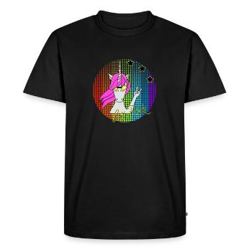 Let's rock unicorn - Men's Premium Organic T-Shirt - black - Front - Nico (187cm)