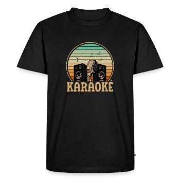 karaoke - Men's Premium Organic T-Shirt - black - Front - Nico (187cm)