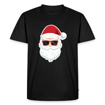 Weihnachten - Joyeux Noël - Mauvais Père Noël - T-shirt Premium bio Homme - noir - Devant - Nico (187cm)