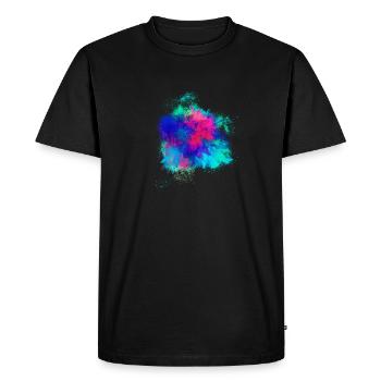Explosion of firecrackers colorful - Men's Premium Organic T-Shirt - black - Front - Nico (187cm)