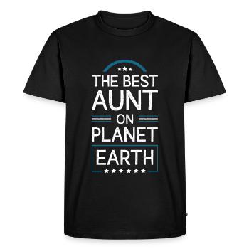 Meilleure tante disant - T-shirt Premium bio Homme - noir - Devant - Nico (187cm)