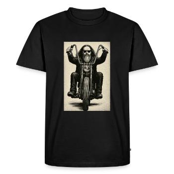 Passager clandestin - T-shirt Premium bio Homme - noir - Devant - Nico (187cm)