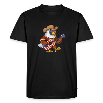 American Bald Eagle - Men's Premium Organic T-Shirt - black - Front - Nico (187cm)