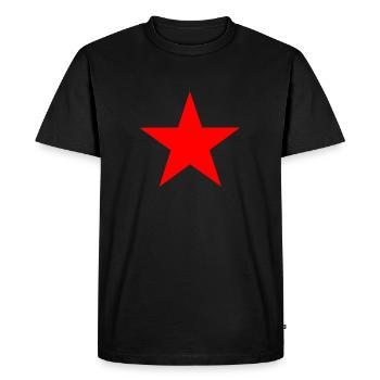 Etoile Rouge - Red Star - T-shirt Premium bio Homme - noir - Devant - Nico (187cm)