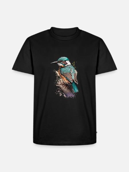 Schönes Vogel desing - Männer Premium Bio T-Shirt - Schwarz
