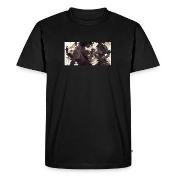 Friendly - Men's Premium Organic T-Shirt - black - Front - Nico (187cm)