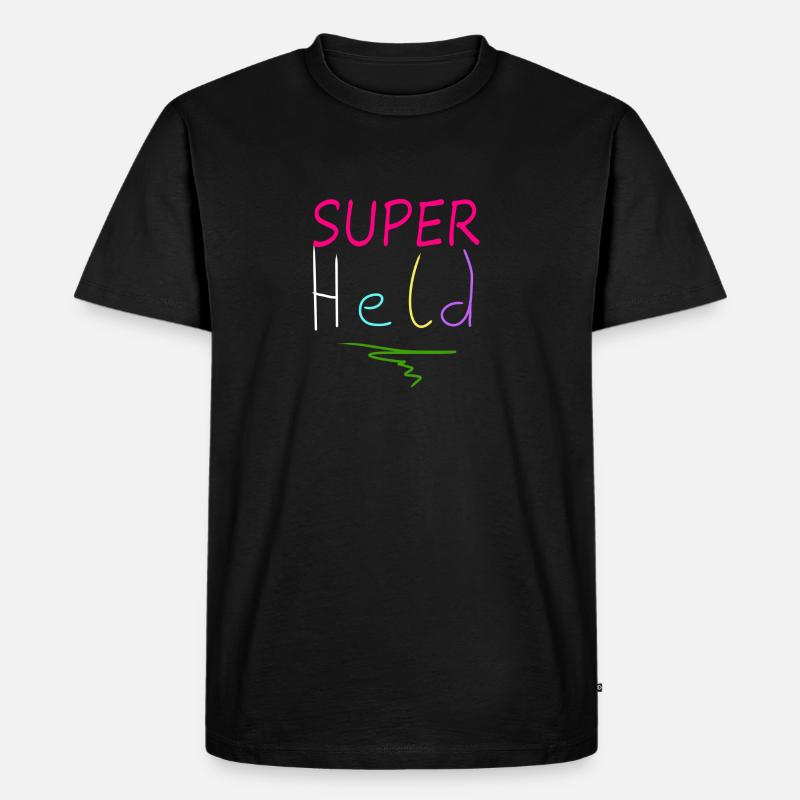 SuperHeld - Männer Premium Bio T-Shirt - Schwarz