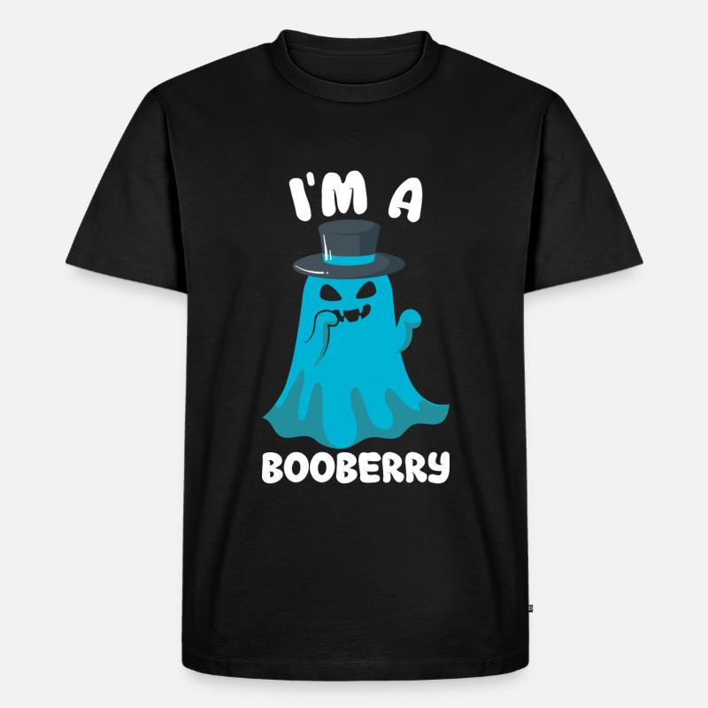 Halloween Geist Spruch - Männer Premium Bio T-Shirt - Schwarz