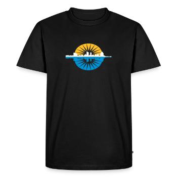 Leipzig Skyline - T-shirt Premium bio Homme - noir - Devant - Nico (187cm)