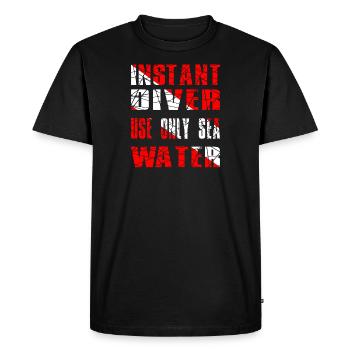 DIVER DE L’INSTANT - T-shirt Premium bio Homme - noir - Devant - Nico (187cm)