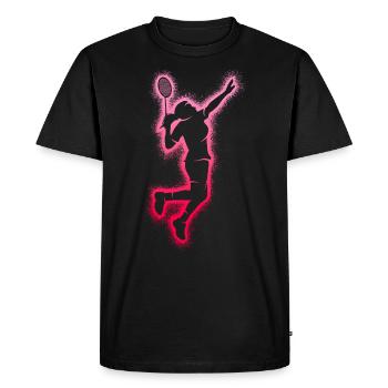 Badminton Player Badminton Girls Badminton - Men's Premium Organic T-Shirt - black - Front - Nico (187cm)