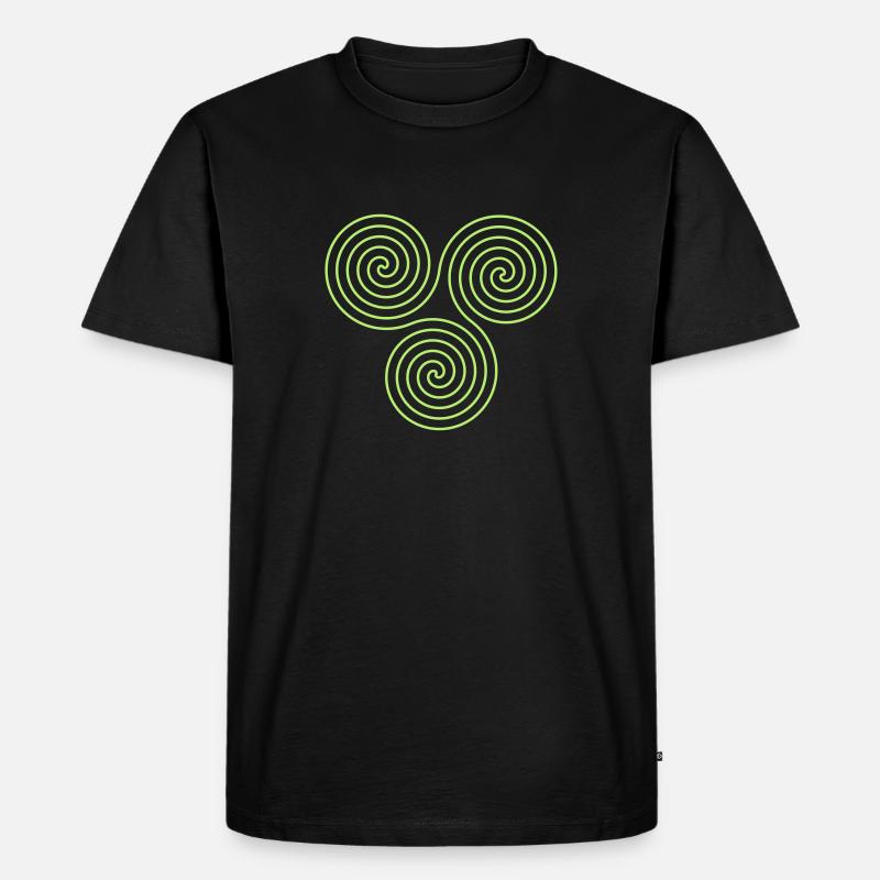 Triskele - Männer Premium Bio T-Shirt - Schwarz