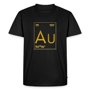 Gold as an element Aurum - Men's Premium Organic T-Shirt - black - Front - Nico (187cm)