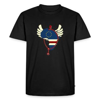 Cabo Verde - Men's Premium Organic T-Shirt - black - Front - Nico (187cm)