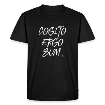 so I think I'm Latin language script - Men's Premium Organic T-Shirt - black - Front - Nico (187cm)