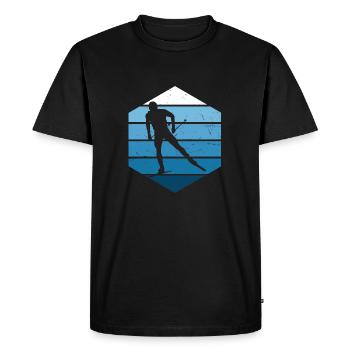 Men's Women's Cross-Country Classic Cross-Country Skating - Men's Premium Organic T-Shirt - black - Front - Nico (187cm)