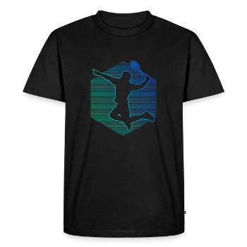 Joueur de badminton masculin Badminton Badminton Badminton - T-shirt Premium bio Homme - noir - Devant - Nico (187cm)