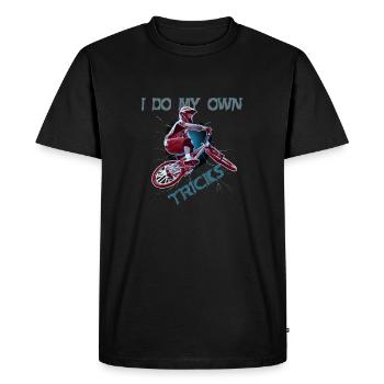 Cool BMX propre bmx tricks et cascades - T-shirt Premium bio Homme - noir - Devant - Nico (187cm)