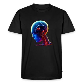 La singularité arrive - T-shirt Premium bio Homme - noir - Devant - Nico (187cm)