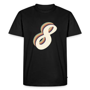 8e anniversaire vintage - T-shirt Premium bio Homme - noir - Devant - Nico (187cm)