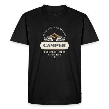 Sidback Unltd. - Campers are the best - Men's Premium Organic T-Shirt - black - Front - Nico (187cm)