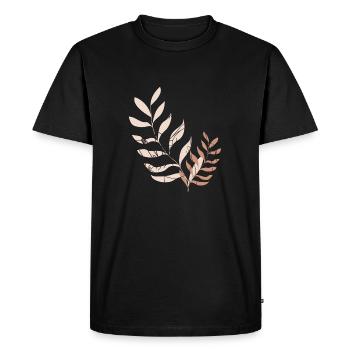 Spirit of Boho Bibliophilia One Line Art - Men's Premium Organic T-Shirt - black - Front - Nico (187cm)