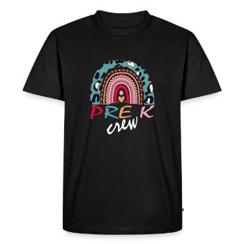 Pre K Crew Gift - Men's Premium Organic T-Shirt - black - Front - Nico (187cm)