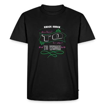 Reading Article Editor Present Idea Jokes Blog - Men's Premium Organic T-Shirt - black - Front - Nico (187cm)
