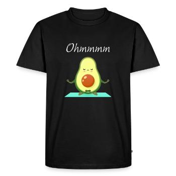 Ohmmmm Avocado Meditation Yoga - Men's Premium Organic T-Shirt - black - Front - Nico (187cm)