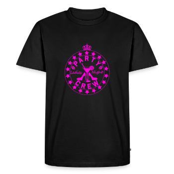 Ladies Night Party Crew Logo - Men's Premium Organic T-Shirt - black - Front - Nico (187cm)