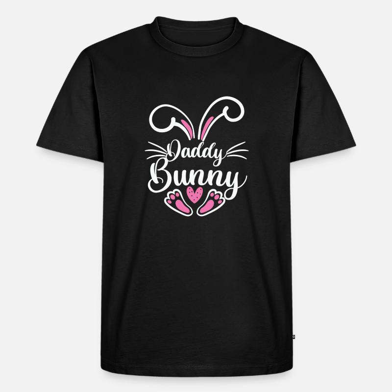 Daddy Bunny - Männer Premium Bio T-Shirt - Schwarz
