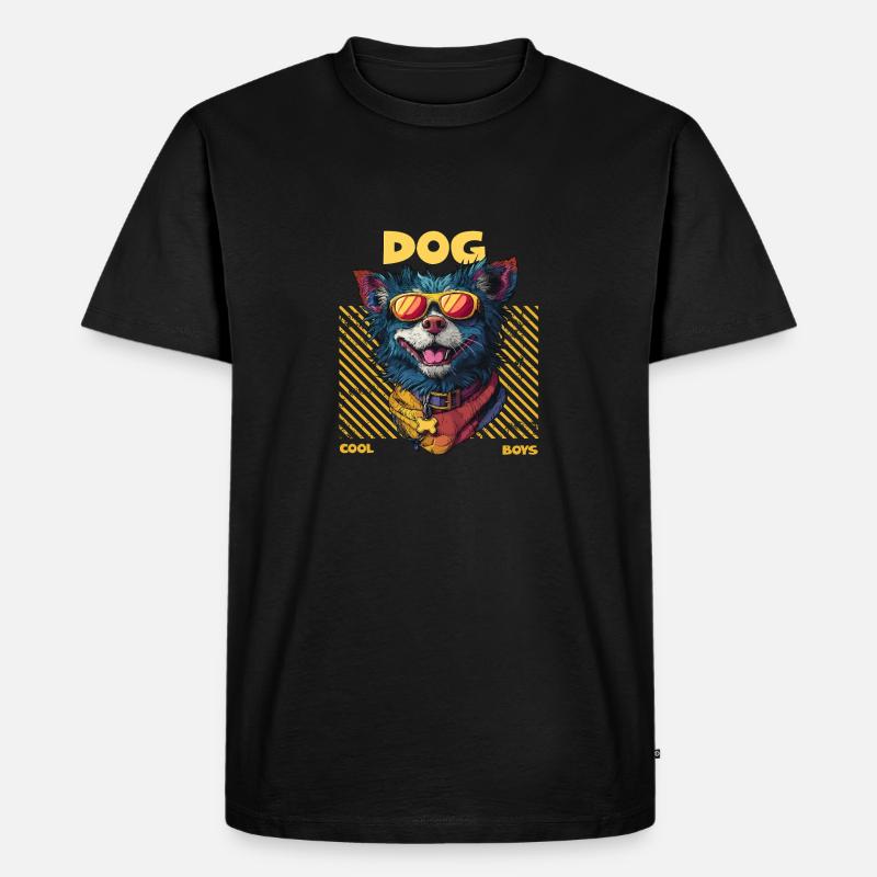 Cool Animals - Cool Dog Boy - Männer Premium Bio T-Shirt - Schwarz