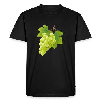 raisins verts - T-shirt Premium bio Homme - noir - Devant - Nico (187cm)
