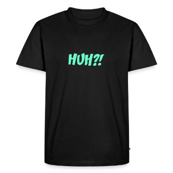 - Huh ? - T-shirt Premium bio Homme - noir - Devant - Nico (187cm)