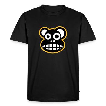 Funny monkey - Men's Premium Organic T-Shirt - black - Front - Nico (187cm)