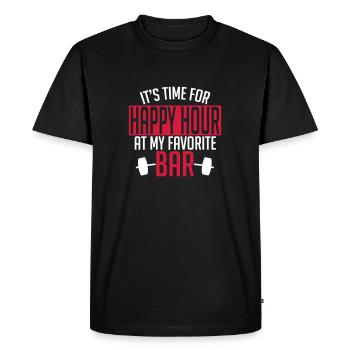 it's time for happy hour at my favorite bar A 2c - Men's Premium Organic T-Shirt - black - Front - Nico (187cm)