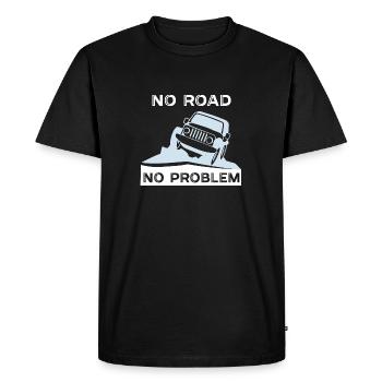 Pas de route Pas de problème 4x4 cadeau - T-shirt Premium bio Homme - noir - Devant - Nico (187cm)