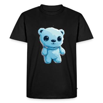 Cute little teddy bear - Men's Premium Organic T-Shirt - black - Front - Nico (187cm)