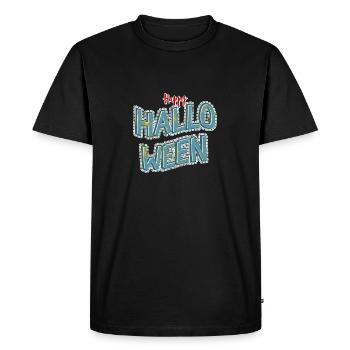 HAPPY HALLOWEEN, grunge - T-shirt Premium bio Homme - noir - Devant - Nico (187cm)