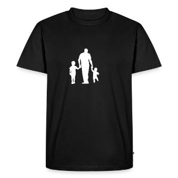 Father Son Time Gift Father and Son - Men's Premium Organic T-Shirt - black - Front - Nico (187cm)