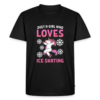 Patinage sur glace Patinage sur glace Patinage sur glace - T-shirt Premium bio Homme - noir - Devant - Nico (187cm)
