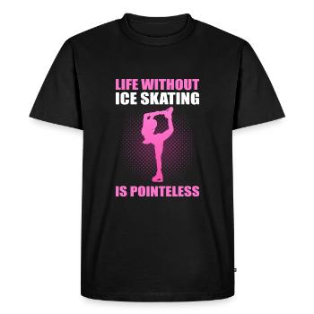 Patinage sur glace Patinage sur glace Patinage sur glace - T-shirt Premium bio Homme - noir - Devant - Nico (187cm)