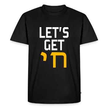 Hanoucca - T-shirt Premium bio Homme - noir - Devant - Nico (187cm)
