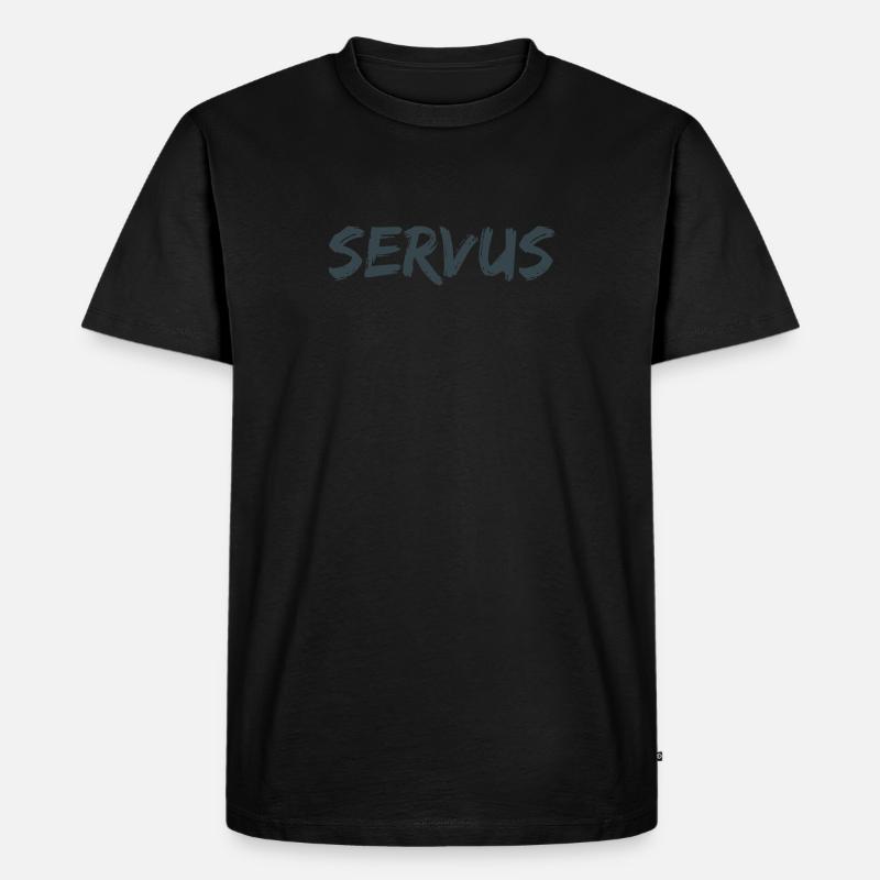 Servus! - Männer Premium Bio T-Shirt - Schwarz